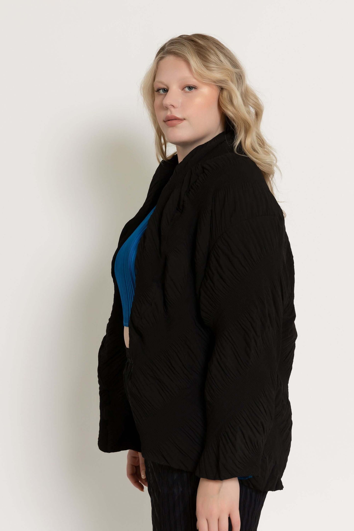 A model wearing the Mica Jacket.